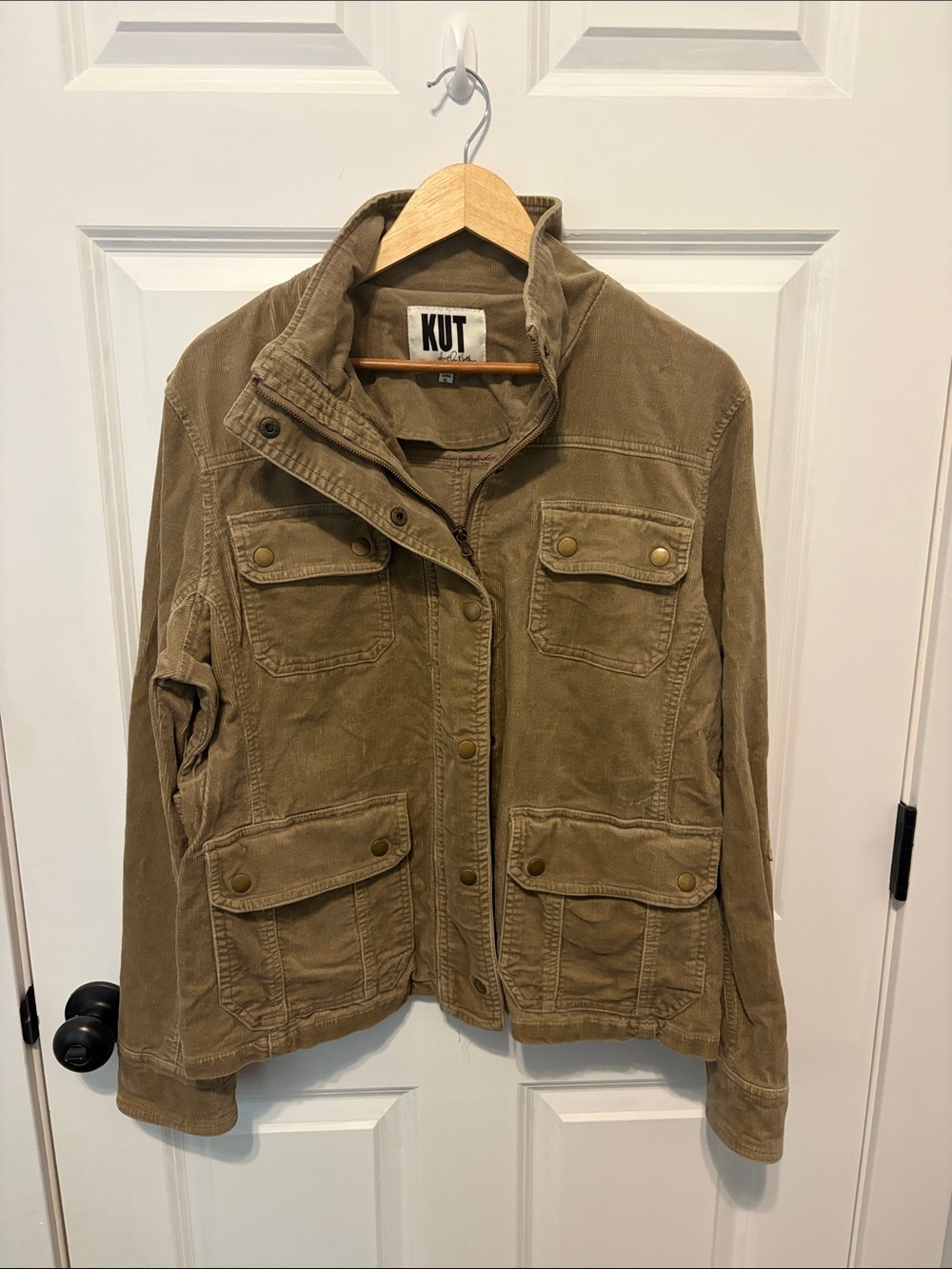 Kut from the Kloth Olive-Tan Utility Jacket